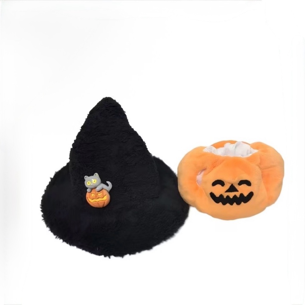 Black and Orange Labubu Halloween Pumpkin Set - Picture 3 of 4